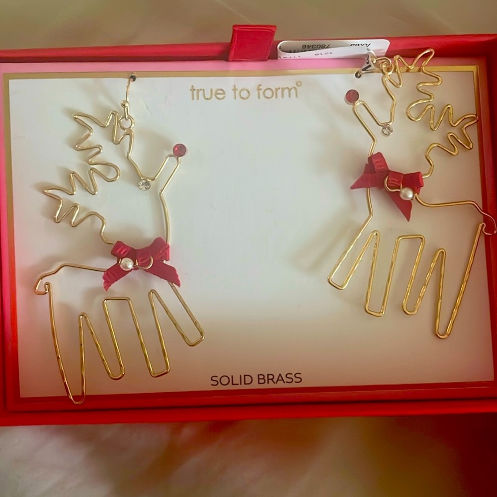 Brand new reindeer earrings
